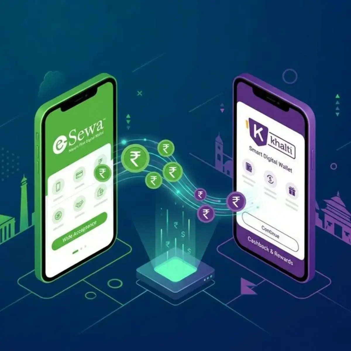 eSewa and Khalti digital wallet payment gateways in Nepal