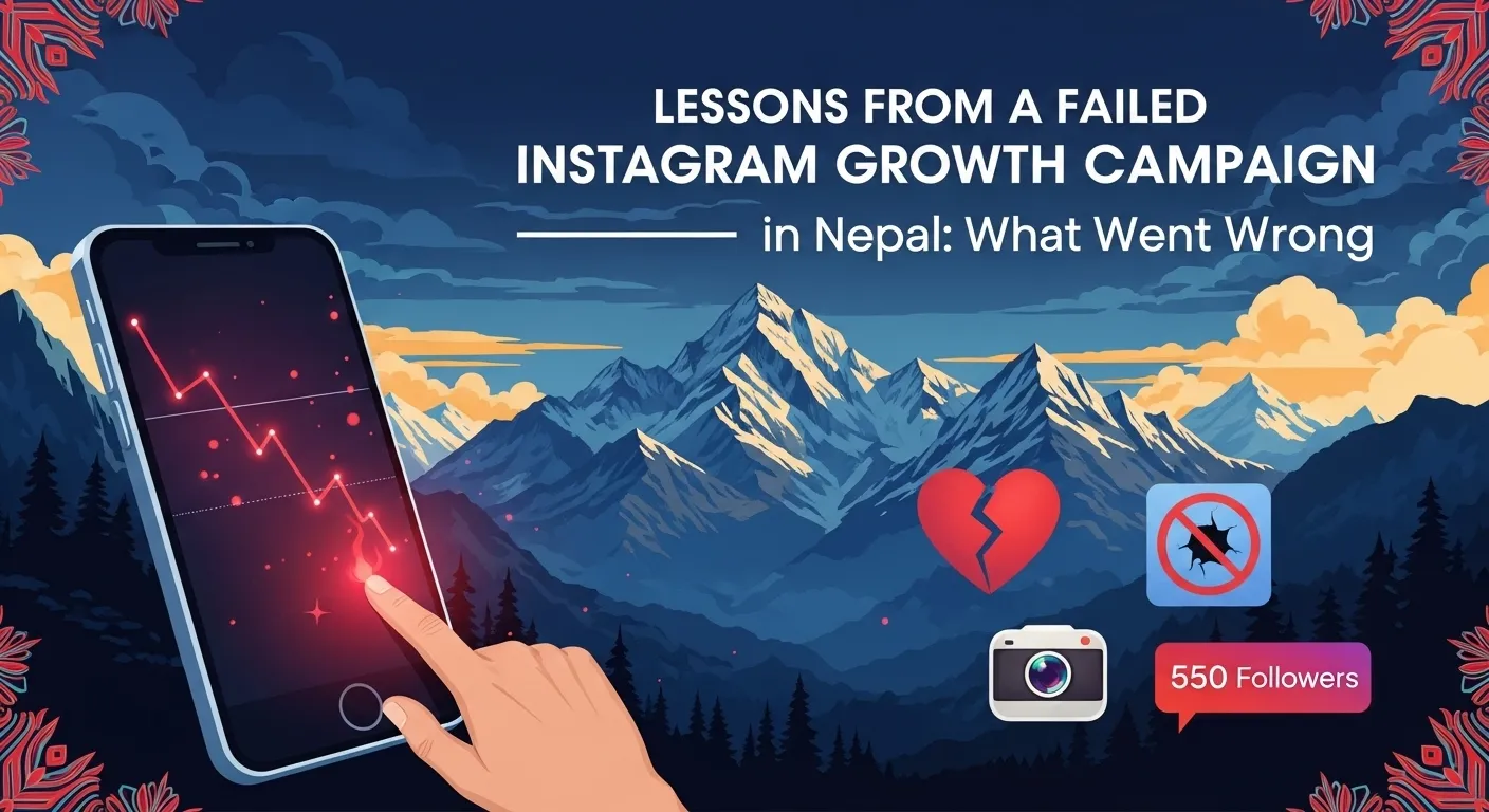 Failed Instagram marketing campaign chart in Nepal