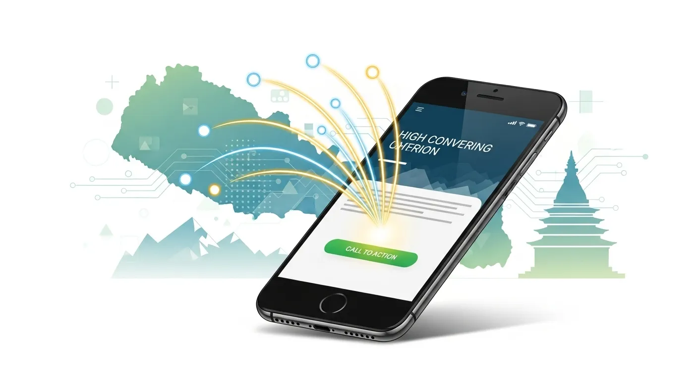 Landing page layout for conversion