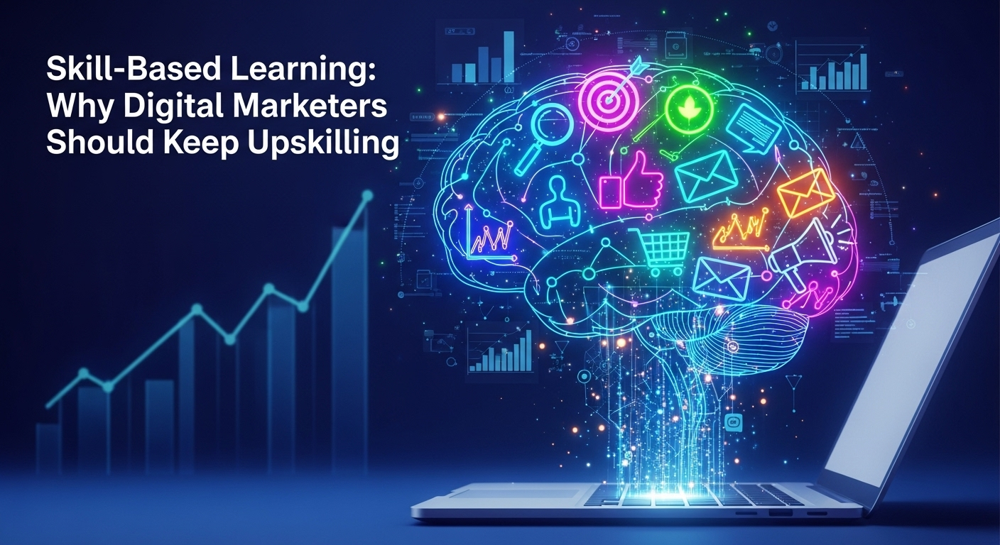 A group of people learning together on laptops, representing continuous education.