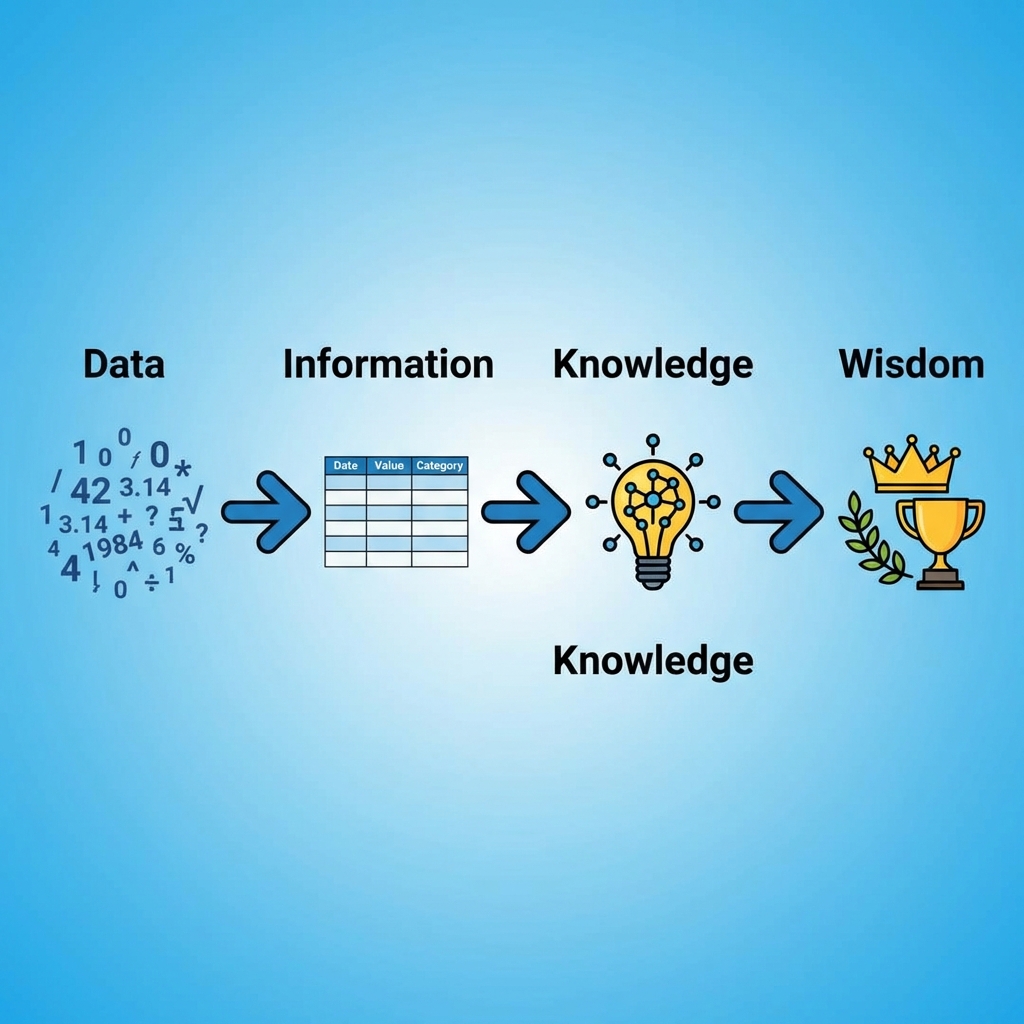Data to Wisdom Flow Diagram