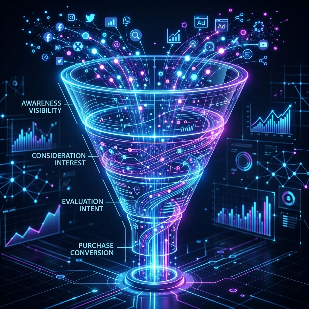 Funnel and flywheel framework for digital marketing strategy
