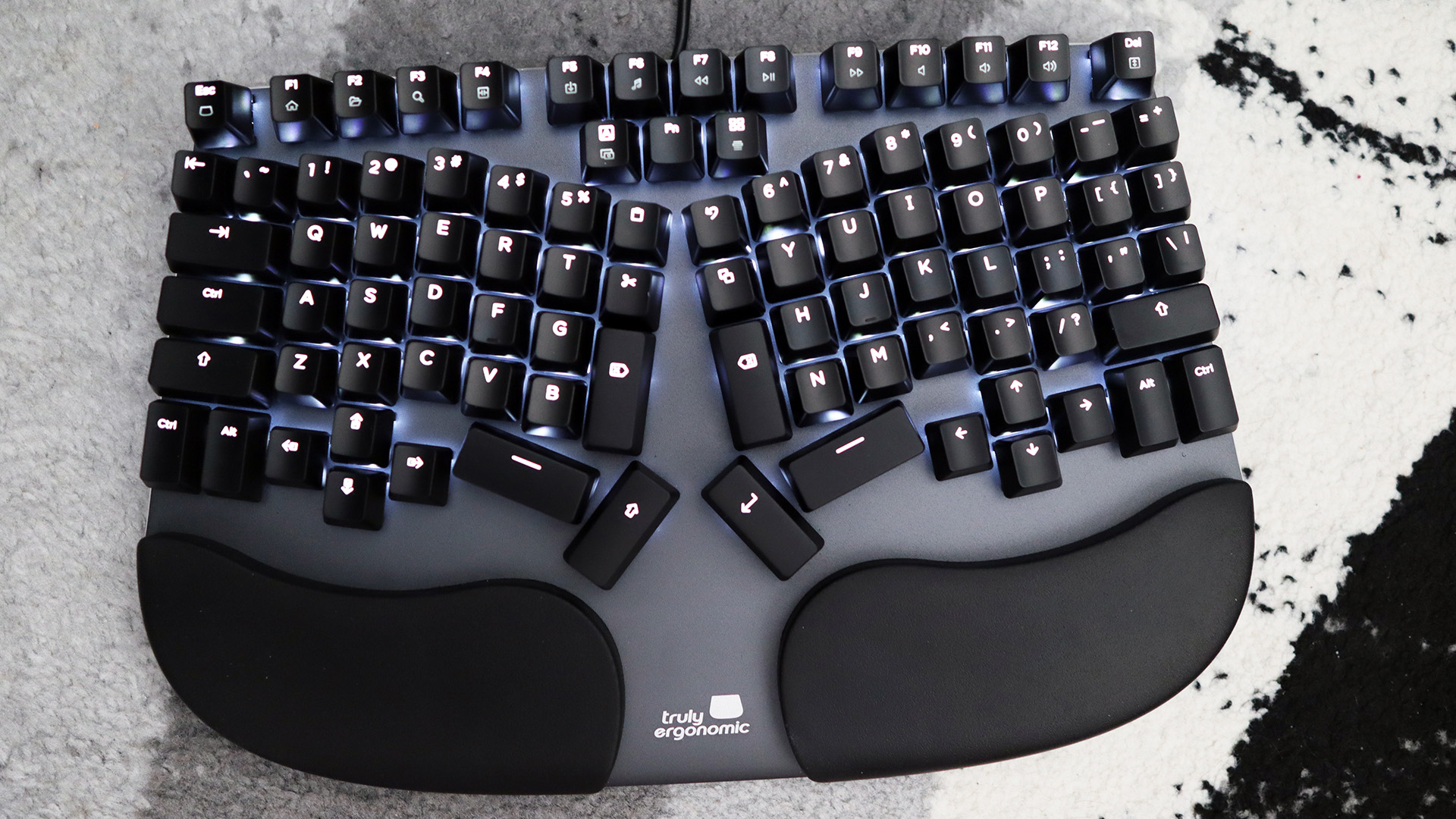 Ergonomic keyboard with split design