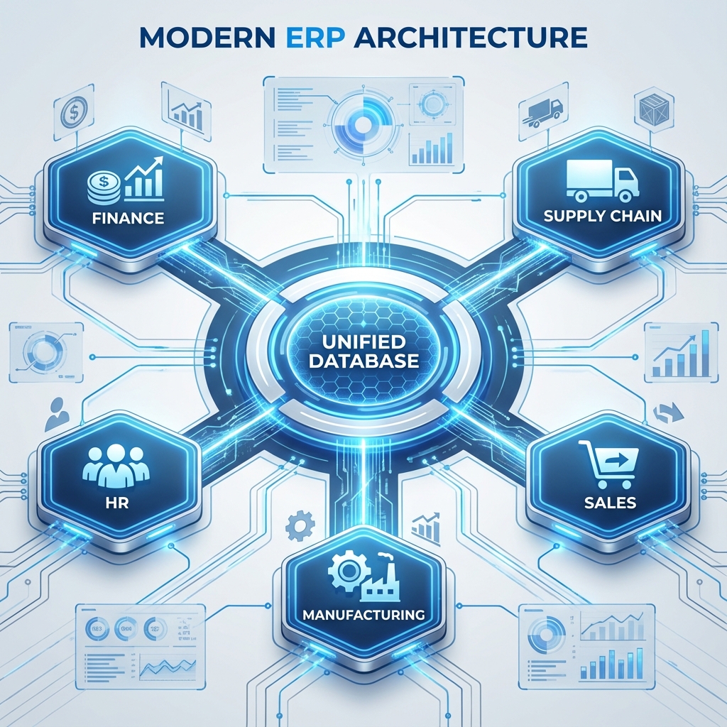 Modern ERP Architecture Diagram