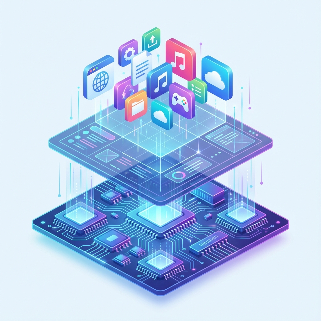 Operating system as interface between hardware and applications