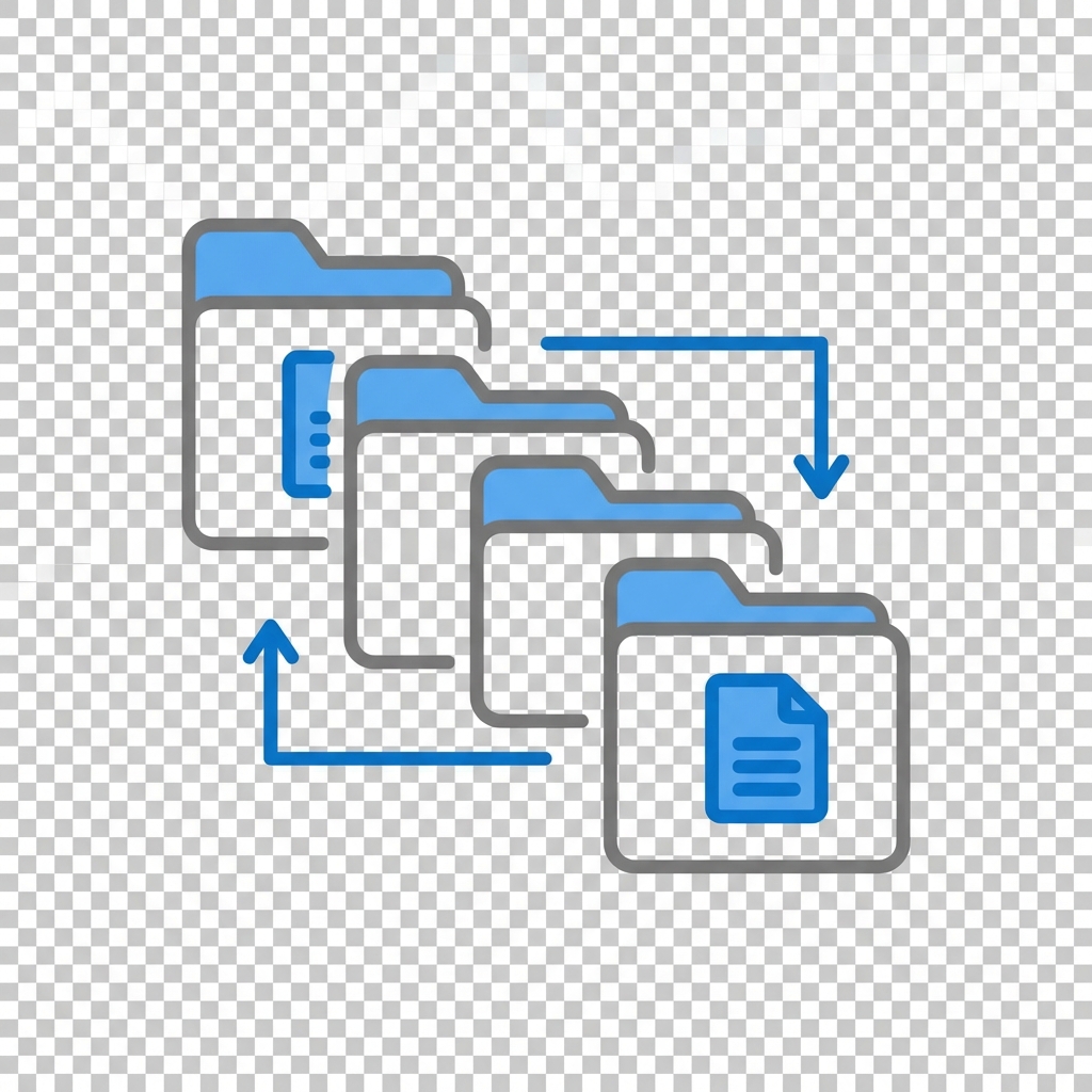 Icon of separate file folders