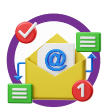 An unread email, subtly adorned with Nepali cultural patterns, lost and ignored amidst a chaotic, overflowing digital inbox.